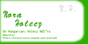 nora holecz business card